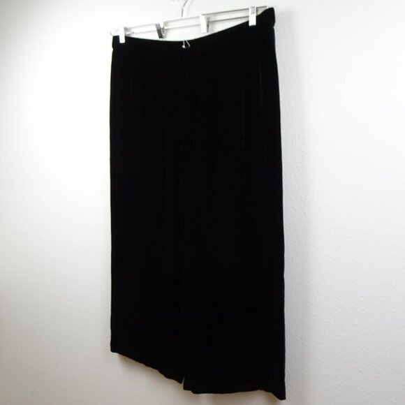 Eileen Fisher Velvet Ankle Pants Women's Plus Size 3X Black Wide Leg Silk Blend - Picture 3 of 9